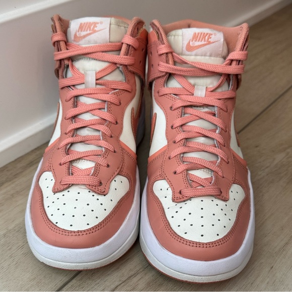 Nike Dunk High Up Women's 8 High-Top Sneakers in Pink Crimson & Sail Streetwear - Picture 3 of 16